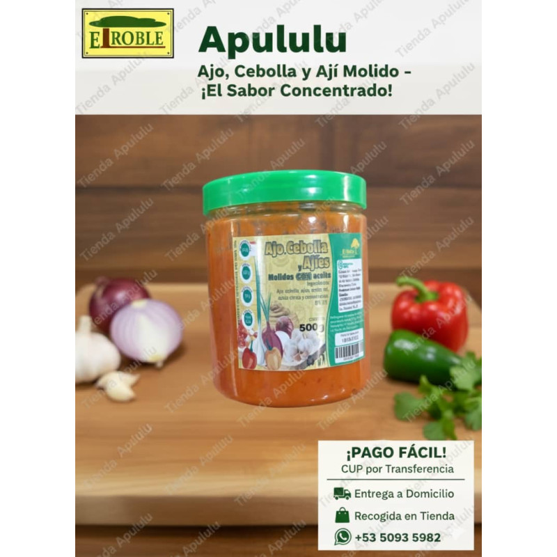 Ajo-Cebolla-Ajíes Molido c/ Aceite 500g